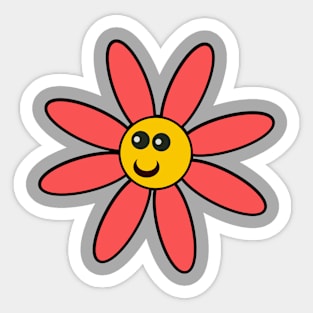 Happy Daisy Flower Sticker